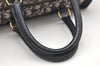 Authentic Christian Dior Trotter Hand Boston Bag Purse Canvas Blue CD 6266K