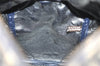 Authentic Christian Dior Trotter Hand Boston Bag Purse Canvas Blue CD 6266K