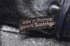 Authentic Christian Dior Trotter Hand Boston Bag Purse Canvas Blue CD 6266K