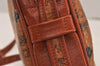 Authentic MCM Visetos Leather Vintage Shoulder Cross Body Bag Purse Brown 6267K