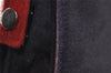 Authentic FENDI Shoulder Cross Body Bag Purse Unborn Calf Leather Red Navy 6268I