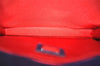 Authentic FENDI Shoulder Cross Body Bag Purse Unborn Calf Leather Red Navy 6268I