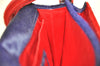 Authentic FENDI Shoulder Cross Body Bag Purse Unborn Calf Leather Red Navy 6268I