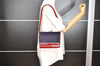 Authentic FENDI Shoulder Cross Body Bag Purse Unborn Calf Leather Red Navy 6268I