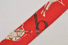 Authentic HERMES Twilly Scarf "Tout en Carre" Silk Red Box 6268J