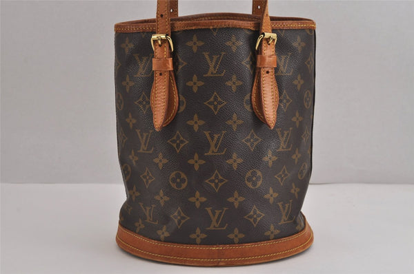 Authentic Louis Vuitton Monogram Bucket PM Shoulder Tote Bag M42238 LV 6271J
