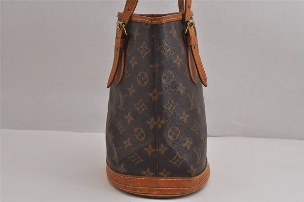 Authentic Louis Vuitton Monogram Bucket PM Shoulder Tote Bag M42238 LV 6271J