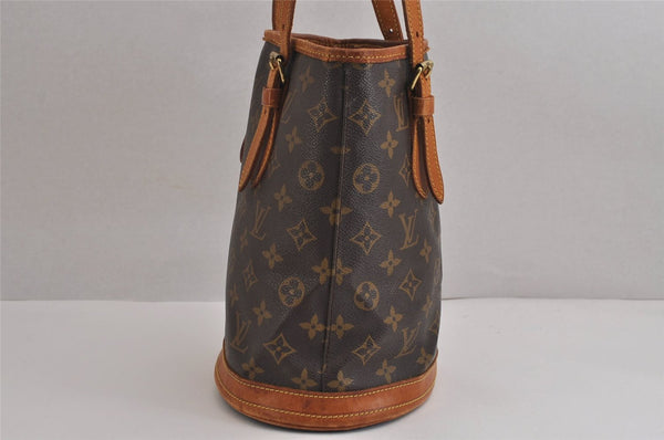 Authentic Louis Vuitton Monogram Bucket PM Shoulder Tote Bag M42238 LV 6271J
