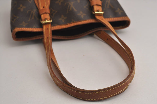 Authentic Louis Vuitton Monogram Bucket PM Shoulder Tote Bag M42238 LV 6271J