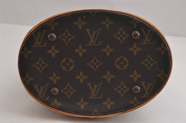 Authentic Louis Vuitton Monogram Bucket PM Shoulder Tote Bag M42238 LV 6271J