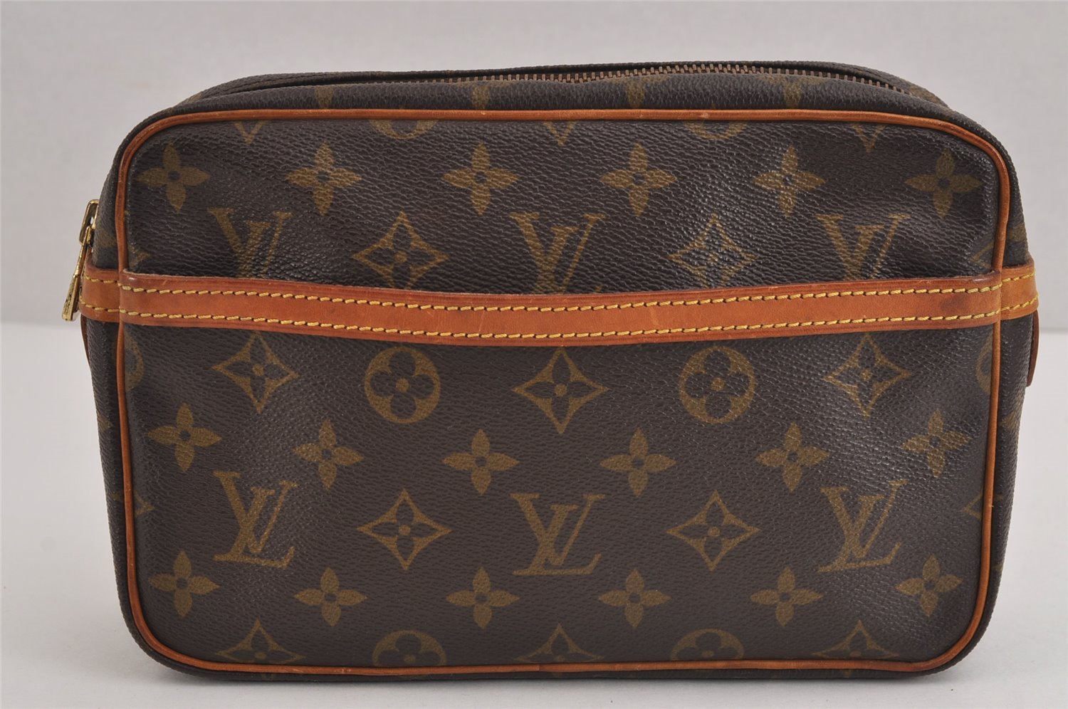 Authentic Louis Vuitton Monogram Compiegne 23 Clutch Hand Bag M51847 LV 6272J