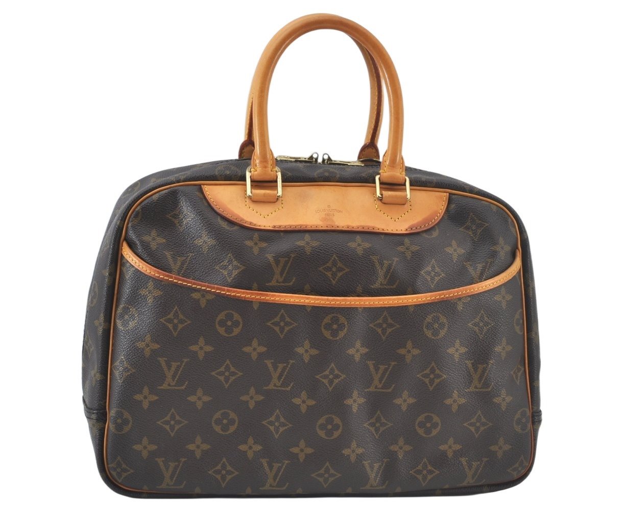 Authentic Louis Vuitton Monogram Deauville Hand Bag M47270 LV 6274J