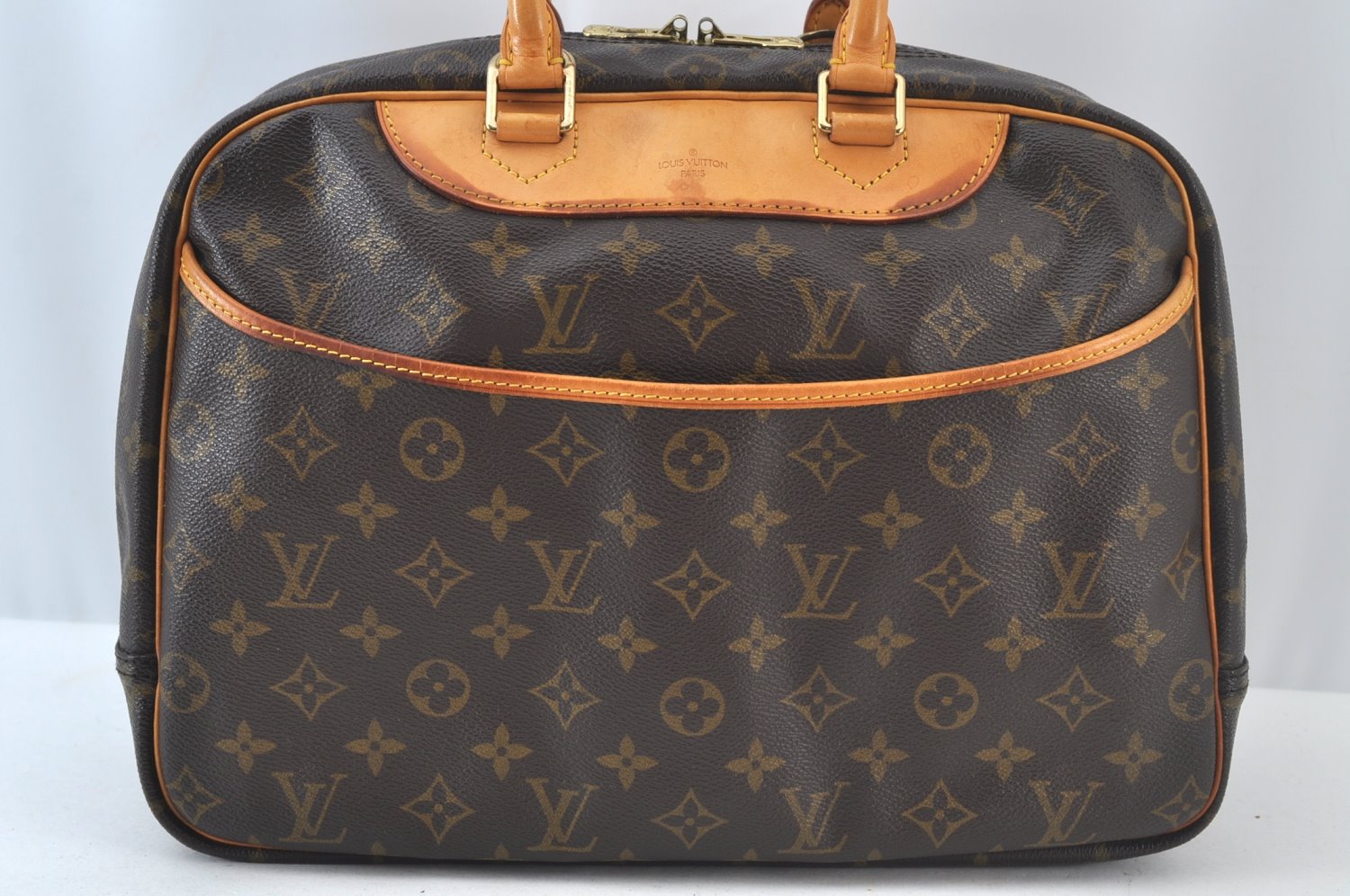 Authentic Louis Vuitton Monogram Deauville Hand Bag M47270 LV 6274J
