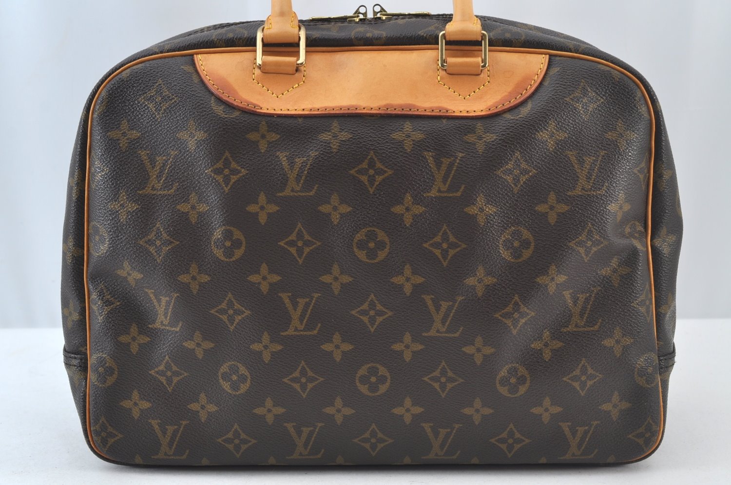 Authentic Louis Vuitton Monogram Deauville Hand Bag M47270 LV 6274J