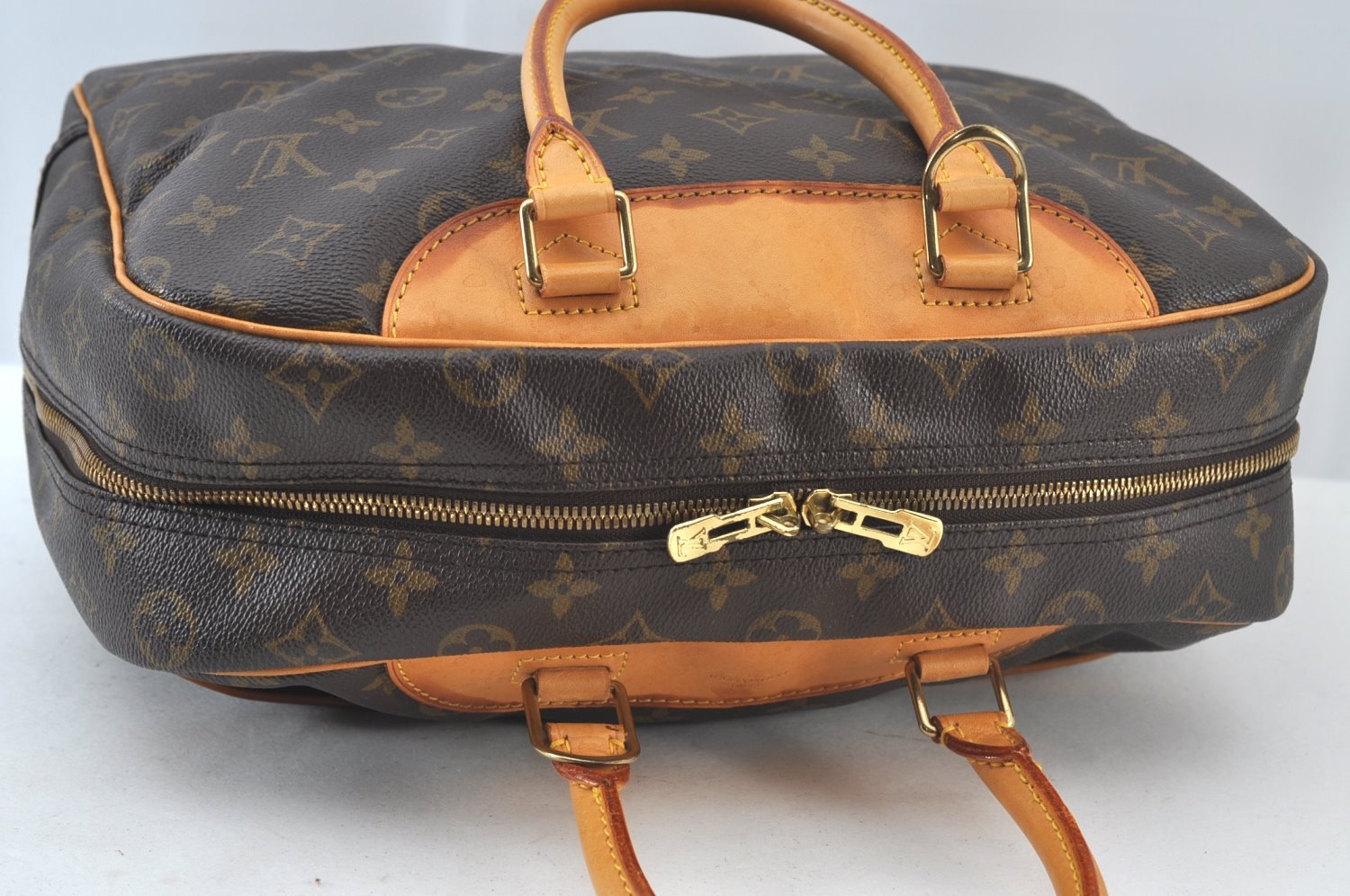 Authentic Louis Vuitton Monogram Deauville Hand Bag M47270 LV 6274J