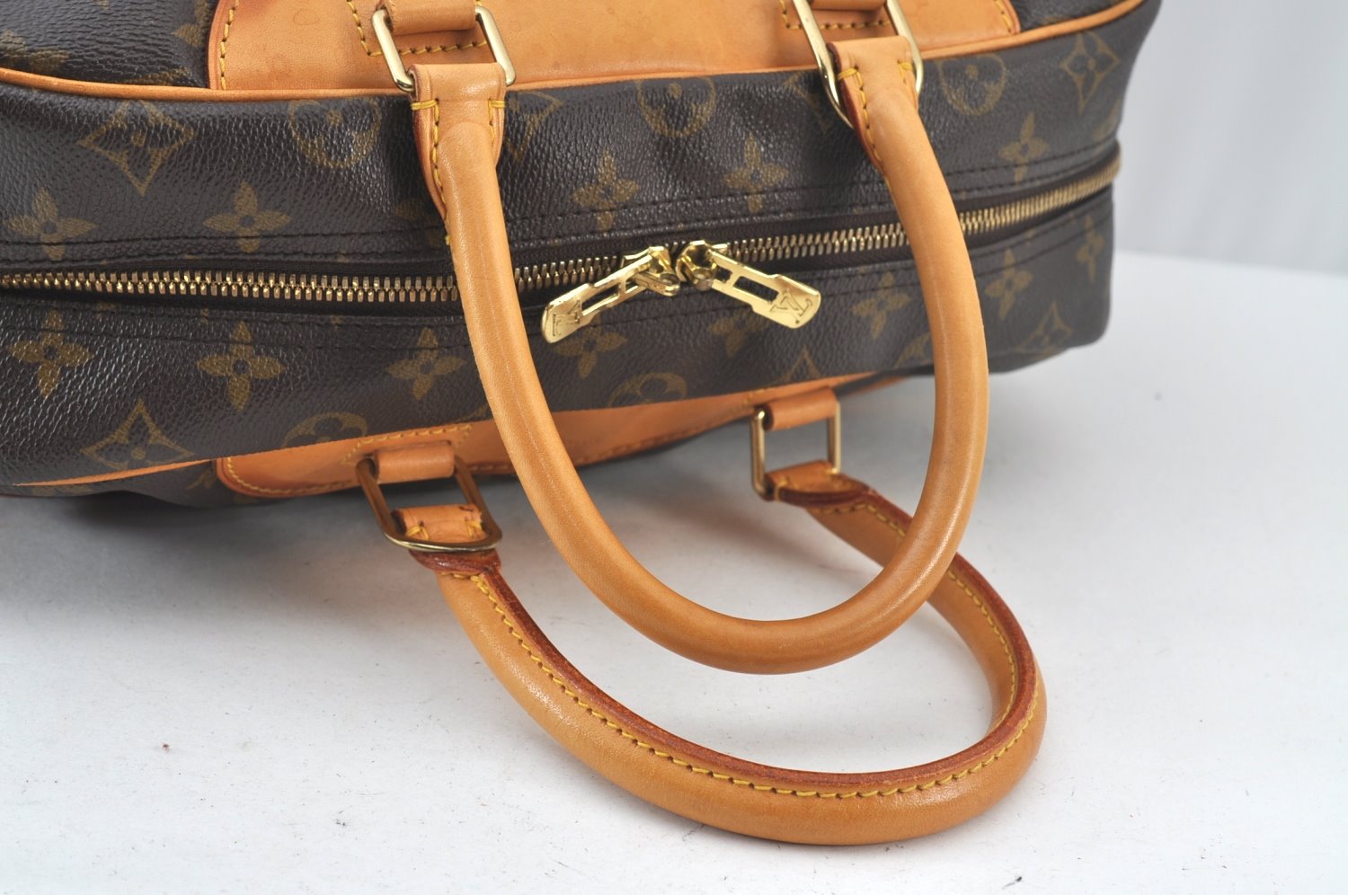 Authentic Louis Vuitton Monogram Deauville Hand Bag M47270 LV 6274J
