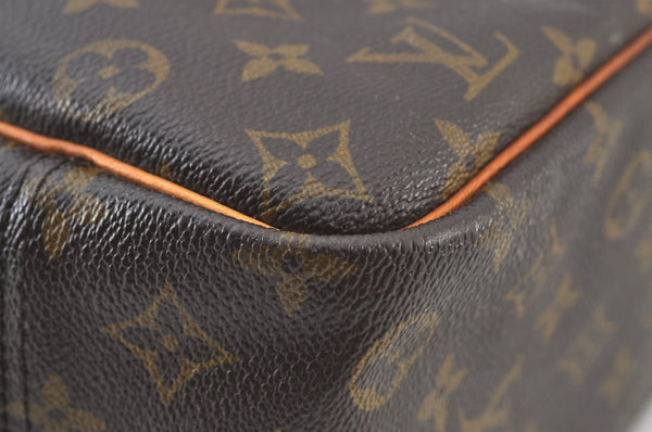 Authentic Louis Vuitton Monogram Deauville Hand Bag M47270 LV 6274J