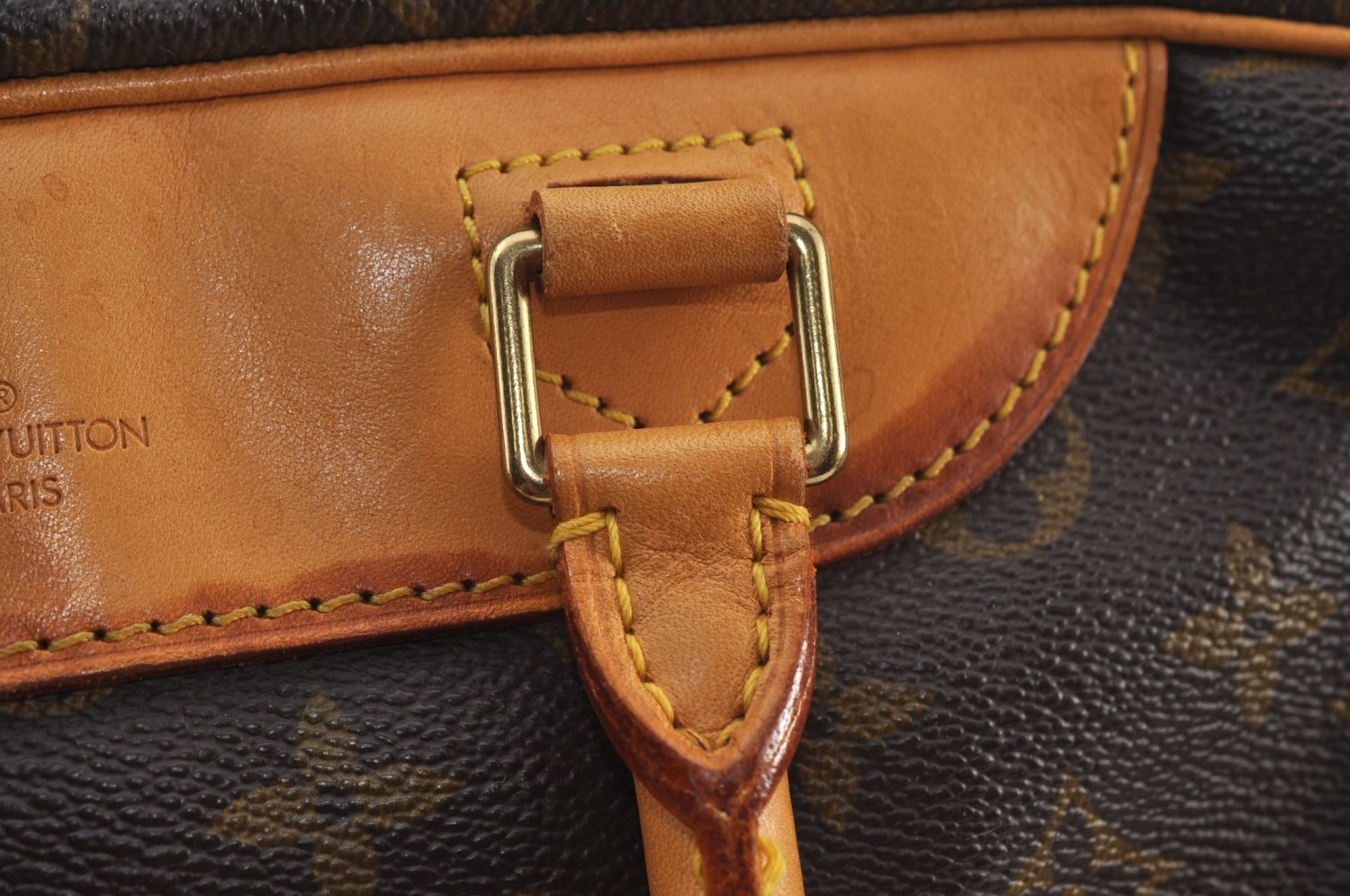 Authentic Louis Vuitton Monogram Deauville Hand Bag M47270 LV 6274J