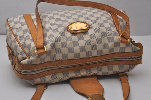 Authentic Louis Vuitton Damier Azur Stresa PM Shoulder Bag N42220 LV 6275I