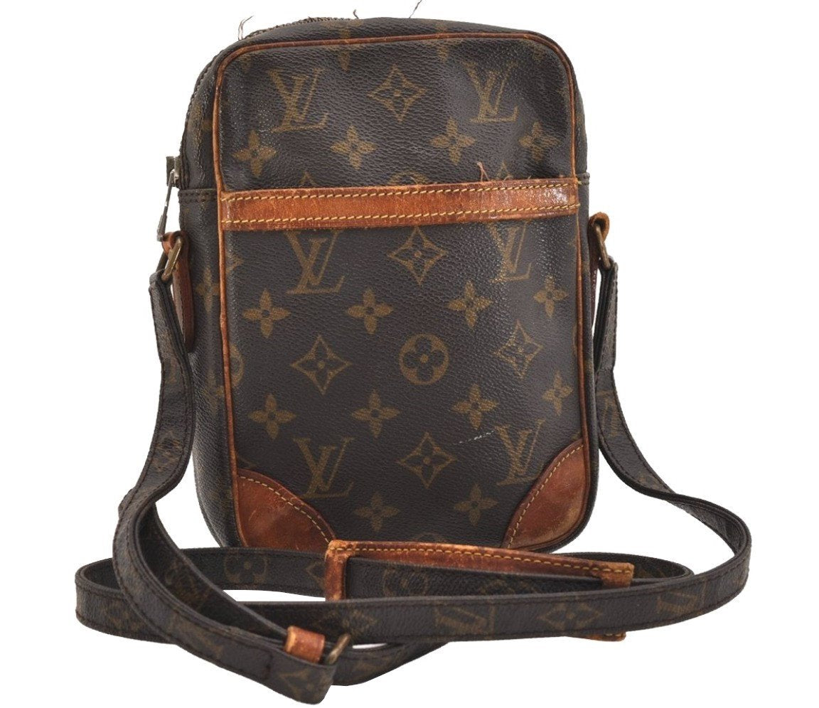 Authentic Louis Vuitton Monogram Danube Shoulder Cross Bag M45266 Junk 6275J
