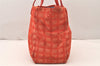 Authentic CHANEL New Travel Line Shoulder Tote Bag Nylon Leather Red 6275K