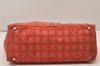Authentic CHANEL New Travel Line Shoulder Tote Bag Nylon Leather Red 6275K