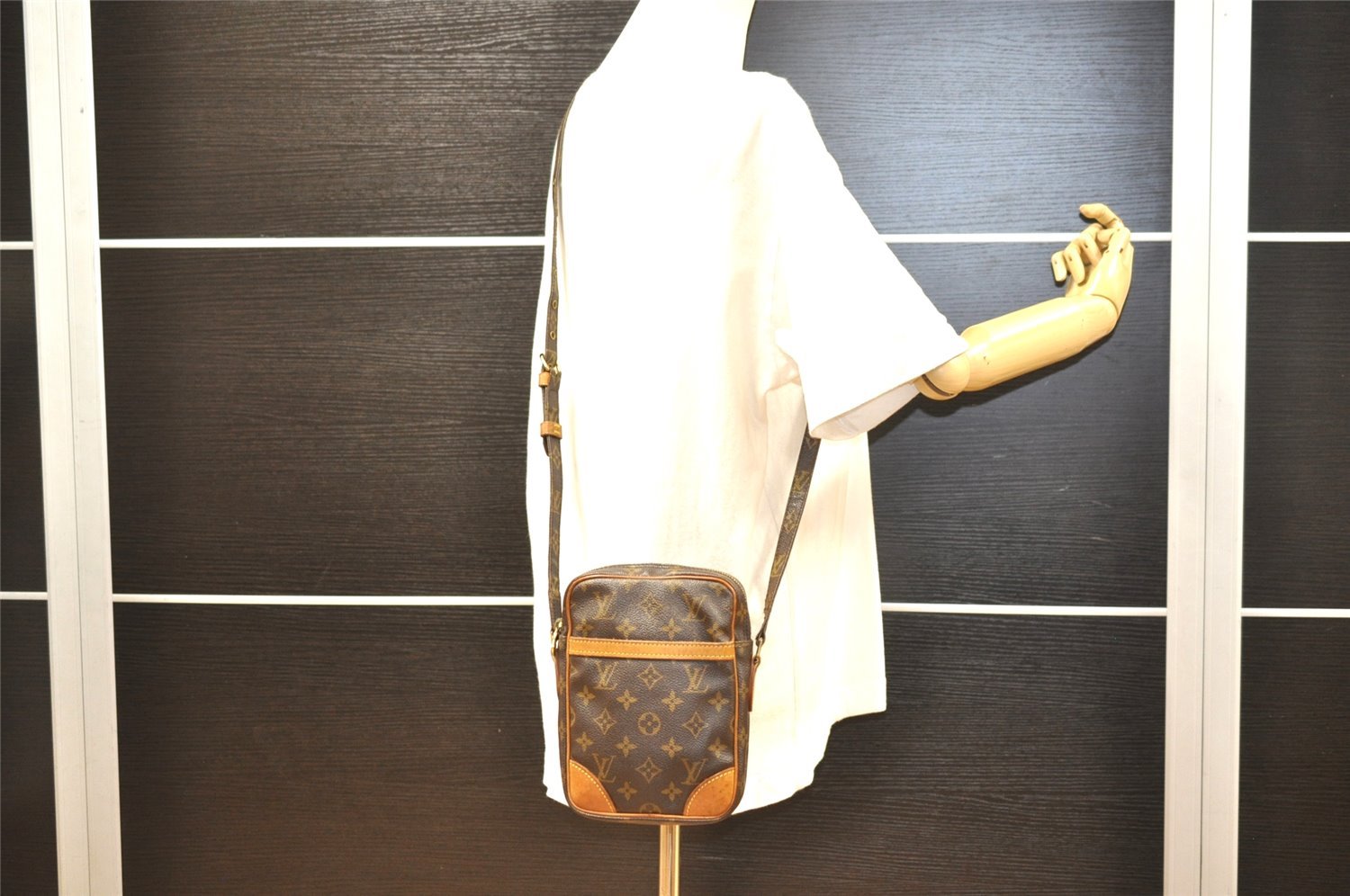 Authentic Louis Vuitton Monogram Danube Shoulder Cross Body Bag M45266 LV 6278J