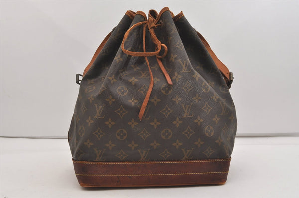 Authentic Louis Vuitton Monogram Noe Shoulder Drawstring Bag M42224 LV 6279J