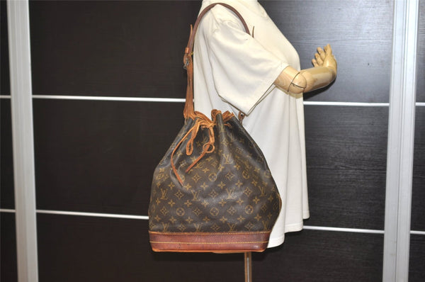 Authentic Louis Vuitton Monogram Noe Shoulder Drawstring Bag M42224 LV 6279J