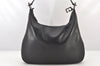 Authentic GUCCI Vintage Shoulder Bag Purse Leather 0013341 Black 6279K