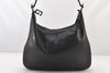 Authentic GUCCI Vintage Shoulder Bag Purse Leather 0013341 Black 6279K