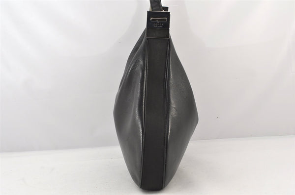 Authentic GUCCI Vintage Shoulder Bag Purse Leather 0013341 Black 6279K