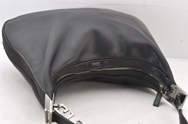 Authentic GUCCI Vintage Shoulder Bag Purse Leather 0013341 Black 6279K