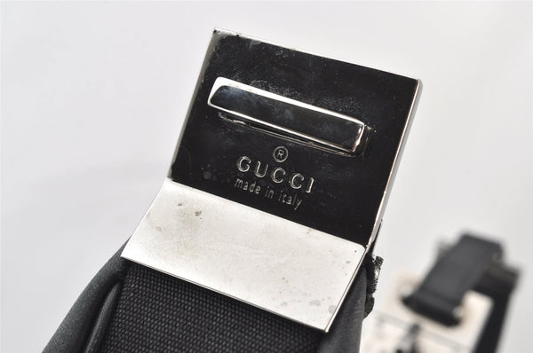 Authentic GUCCI Vintage Shoulder Bag Purse Leather 0013341 Black 6279K