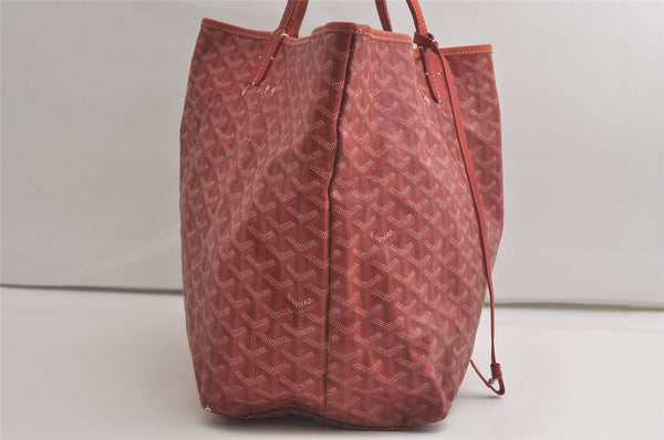 Authentic Goyard Saint Louis GM Shoulder Tote Bag PVC Leather Bordeaux 6280K