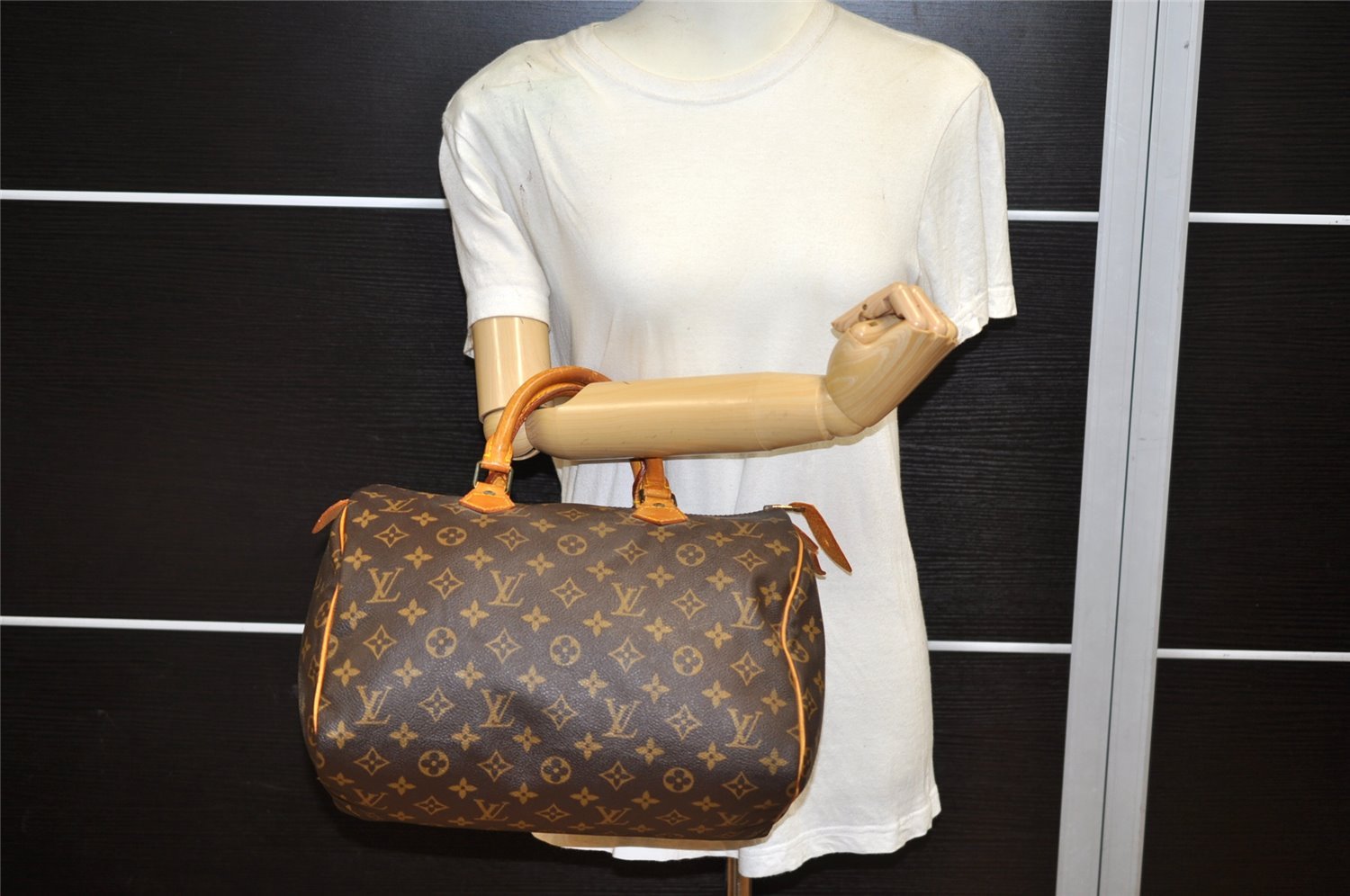 Authentic Louis Vuitton Monogram Speedy 30 Hand Boston Bag M41526 LV 6282K