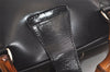 Authentic GUCCI Bamboo Shoulder Cross Bag Purse Nylon Leather Black 6284K