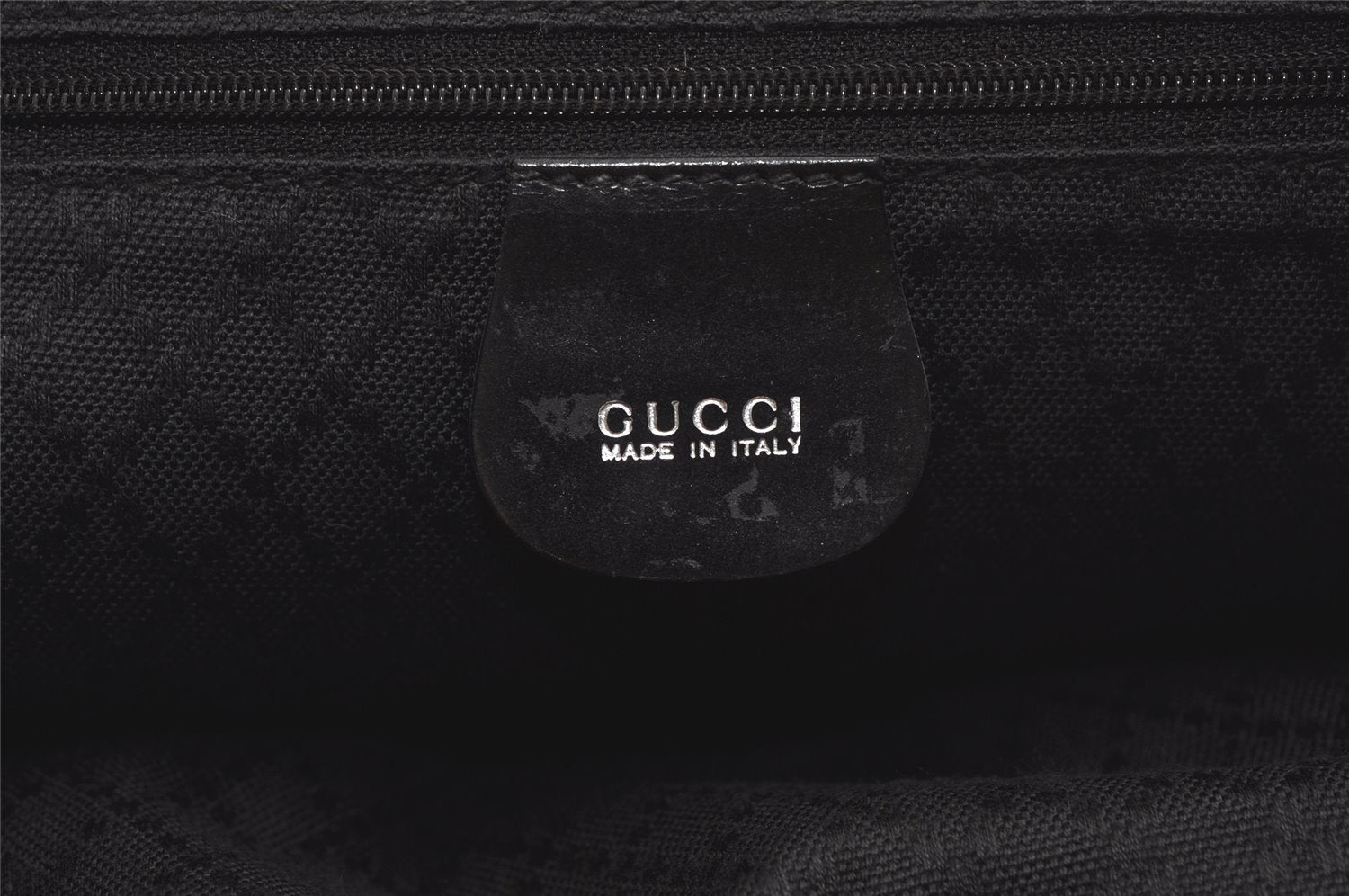 Authentic GUCCI Bamboo Shoulder Cross Bag Purse Nylon Leather Black 6284K