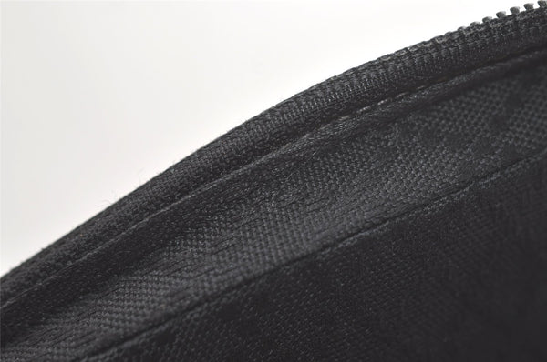 Authentic GUCCI Bamboo Shoulder Cross Bag Purse Nylon Leather Black 6284K