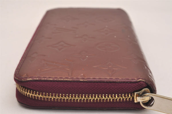 Authentic Louis Vuitton Vernis Zippy Wallet Long Purse Wine Red M91536 LV 6286J