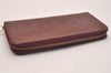 Authentic Louis Vuitton Vernis Zippy Wallet Long Purse Wine Red M91536 LV 6286J