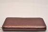 Authentic Louis Vuitton Vernis Zippy Wallet Long Purse Wine Red M91536 LV 6286J