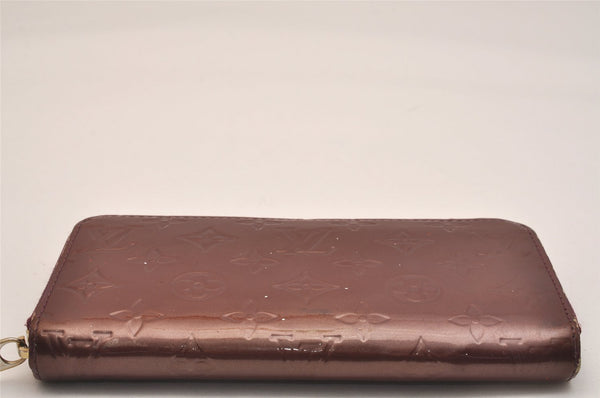 Authentic Louis Vuitton Vernis Zippy Wallet Long Purse Wine Red M91536 LV 6286J