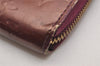 Authentic Louis Vuitton Vernis Zippy Wallet Long Purse Wine Red M91536 LV 6286J