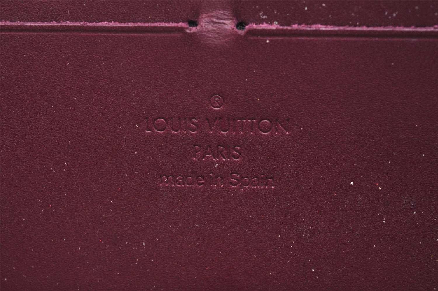 Authentic Louis Vuitton Vernis Zippy Wallet Long Purse Wine Red M91536 LV 6286J
