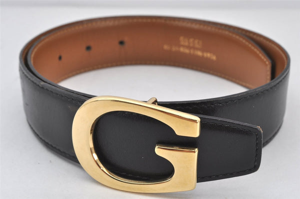 Authentic GUCCI Belt GG Leather Reversible Size 60cm 23.6" Black Brown 6287K