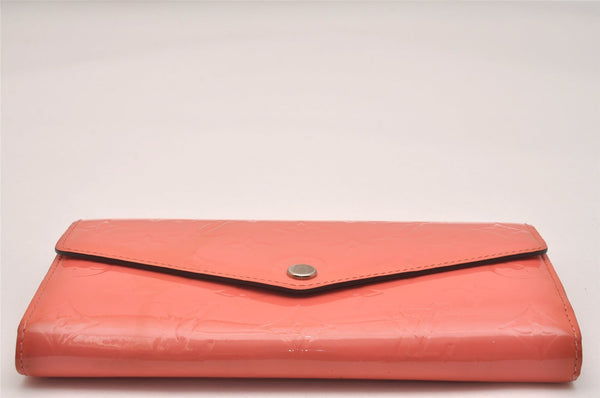 Authentic Louis Vuitton Vernis Portefeuille Sarah Wallet Pink M93206 LV 6288J