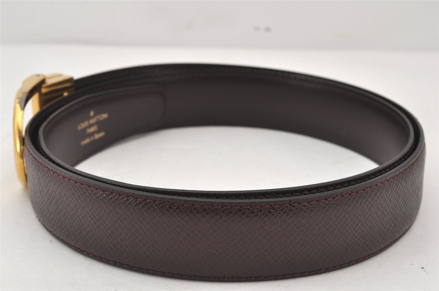 Auth Louis Vuitton Taiga Belt Ceinture 86-96cm 33.9-37.8