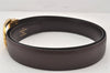 Auth Louis Vuitton Taiga Belt Ceinture 86-96cm 33.9-37.8" R15201 Brown LV 6288K