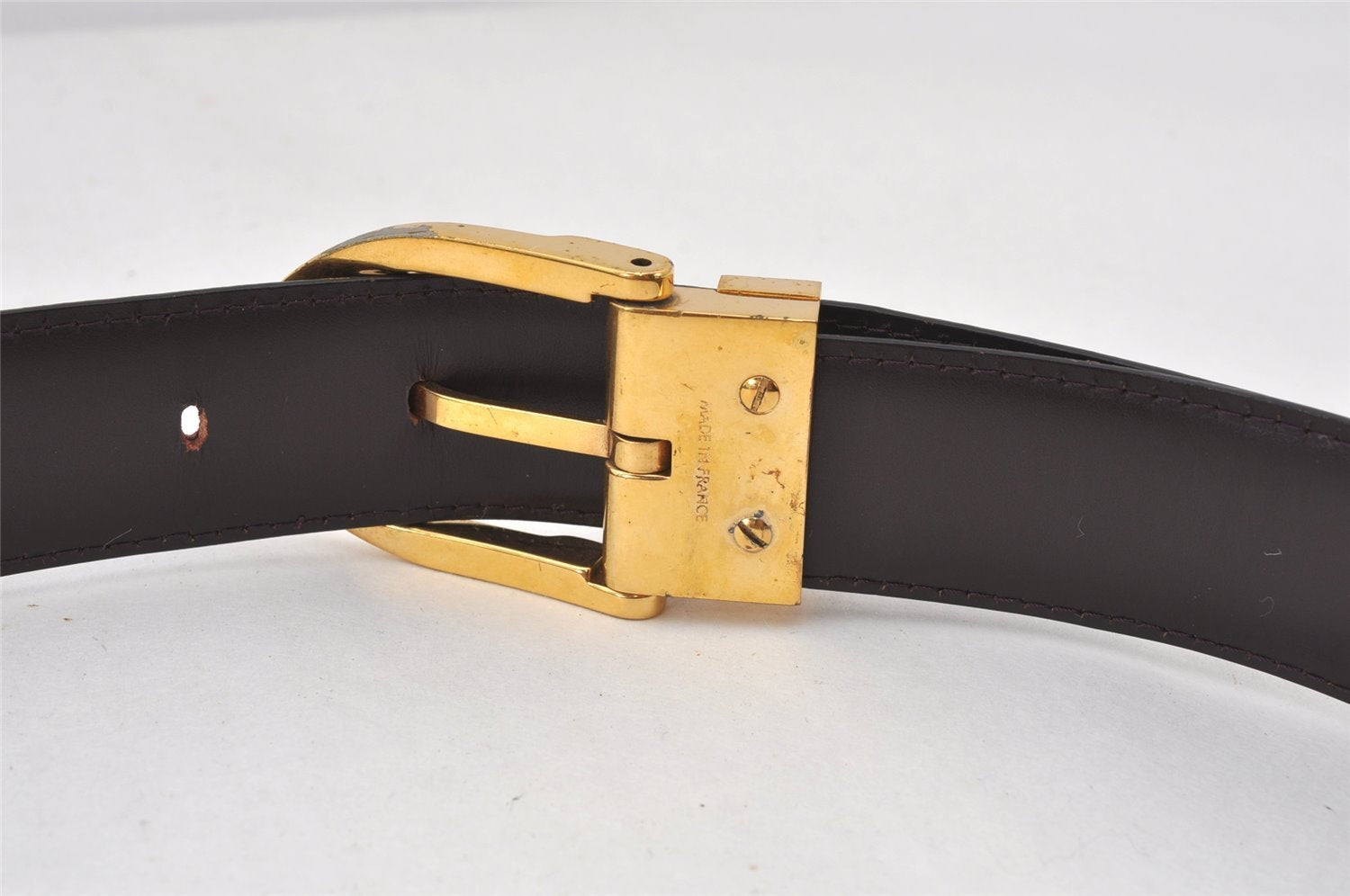 Auth Louis Vuitton Taiga Belt Ceinture 86-96cm 33.9-37.8